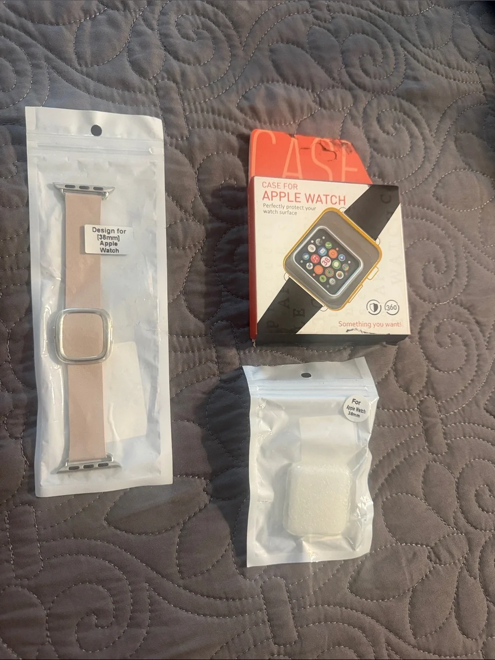 Apple Watch Band 38 mm + Protective Case Bundle